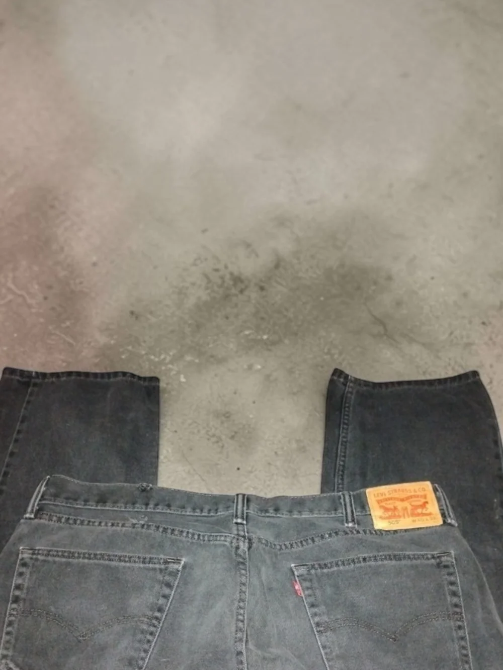 Classic Levi's 505 Regular Fit Straight Leg Black Wash Jeans 40x32